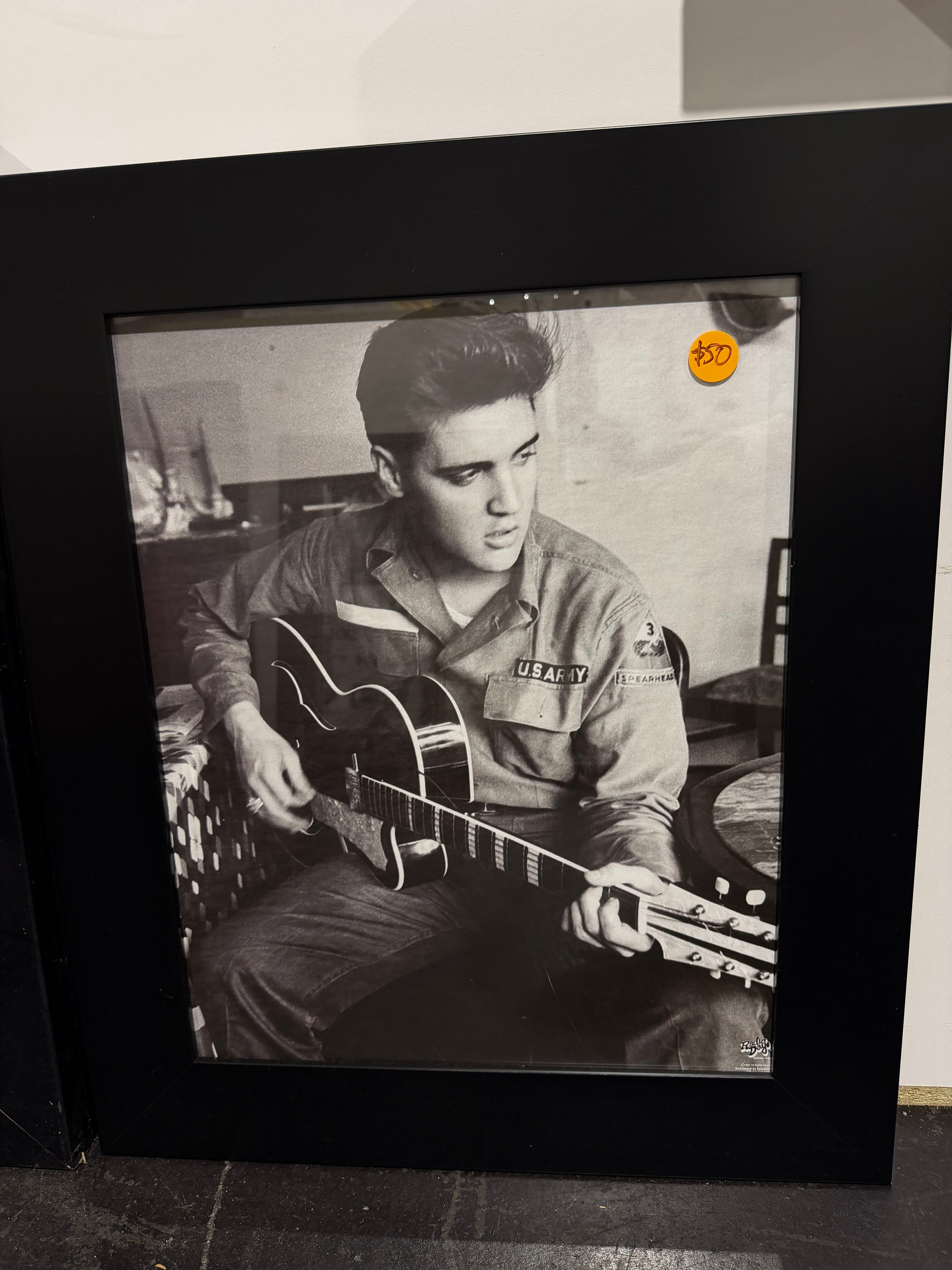 Vintage Framed Elvis Presley Art