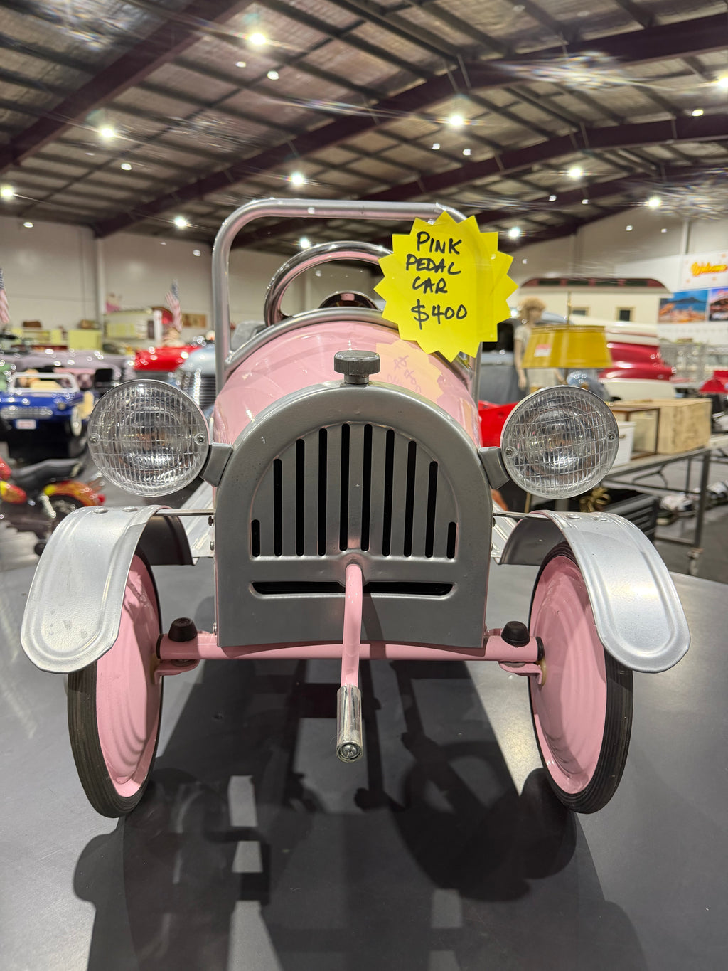 Vintage Pink Pedal Car