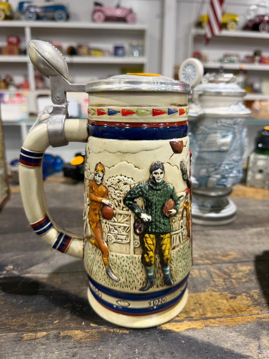 Vintage Football Beer Stein
