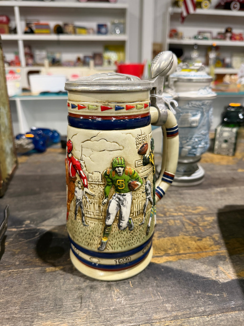 Vintage Football Beer Stein
