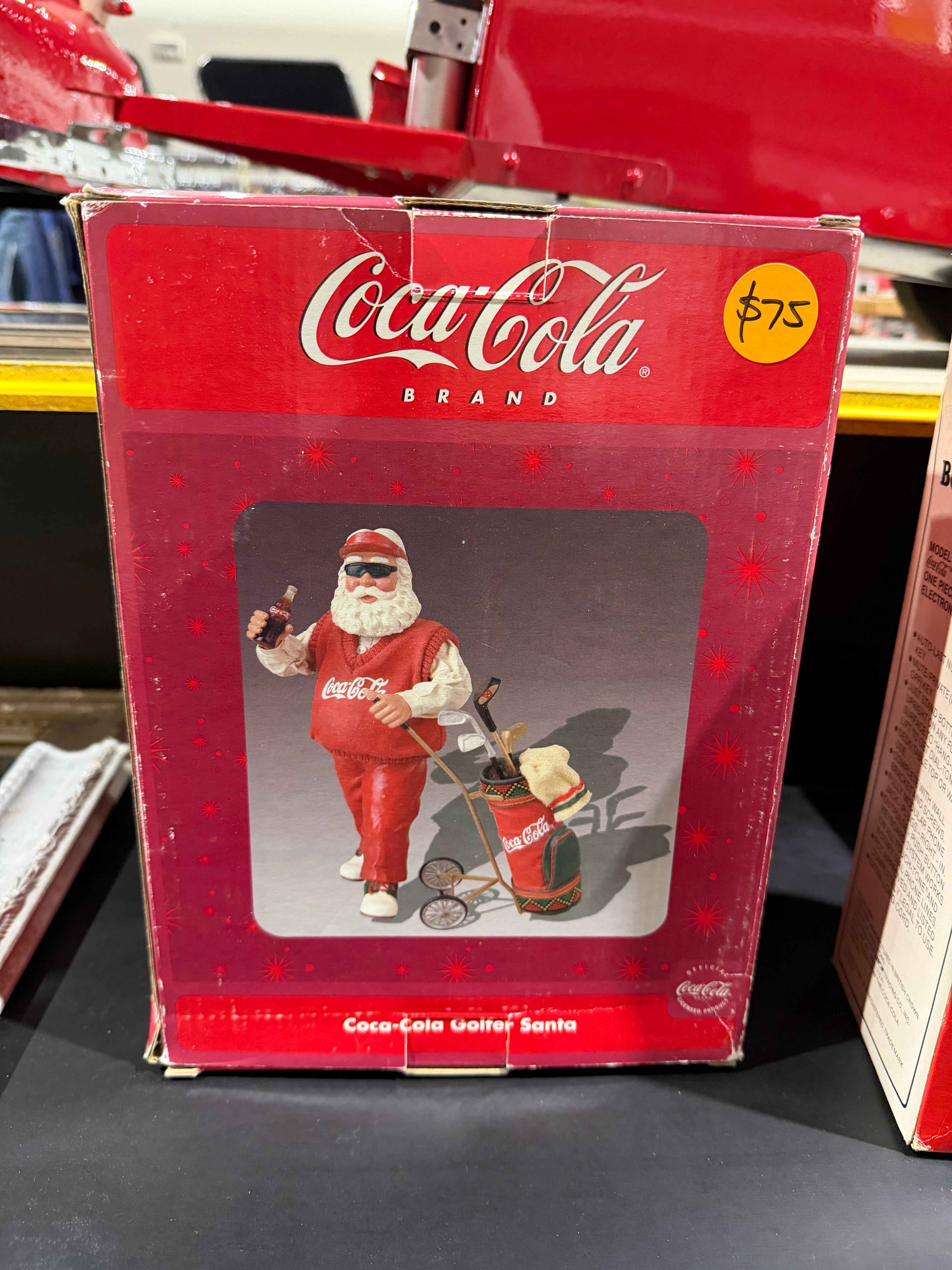 Vintage Coca Cola Golfer Santa
